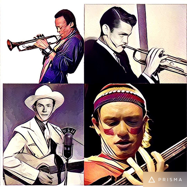 Chet Baker, Miles Davis, Hank Williams and Jaco Pastorius